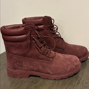 Timberland Maroon Suede Boots